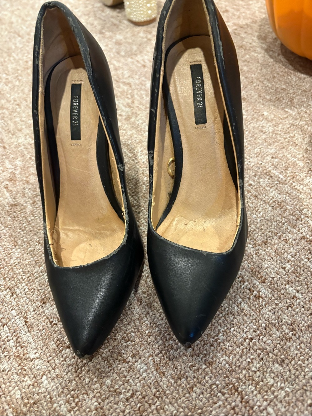 Forever 21 Black Pointed-Toe High Heels